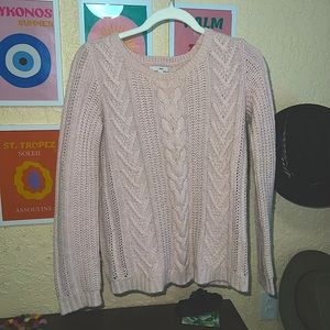 GAP mauve pink sweater s pull over crewneck women’s knit classy style hamptons